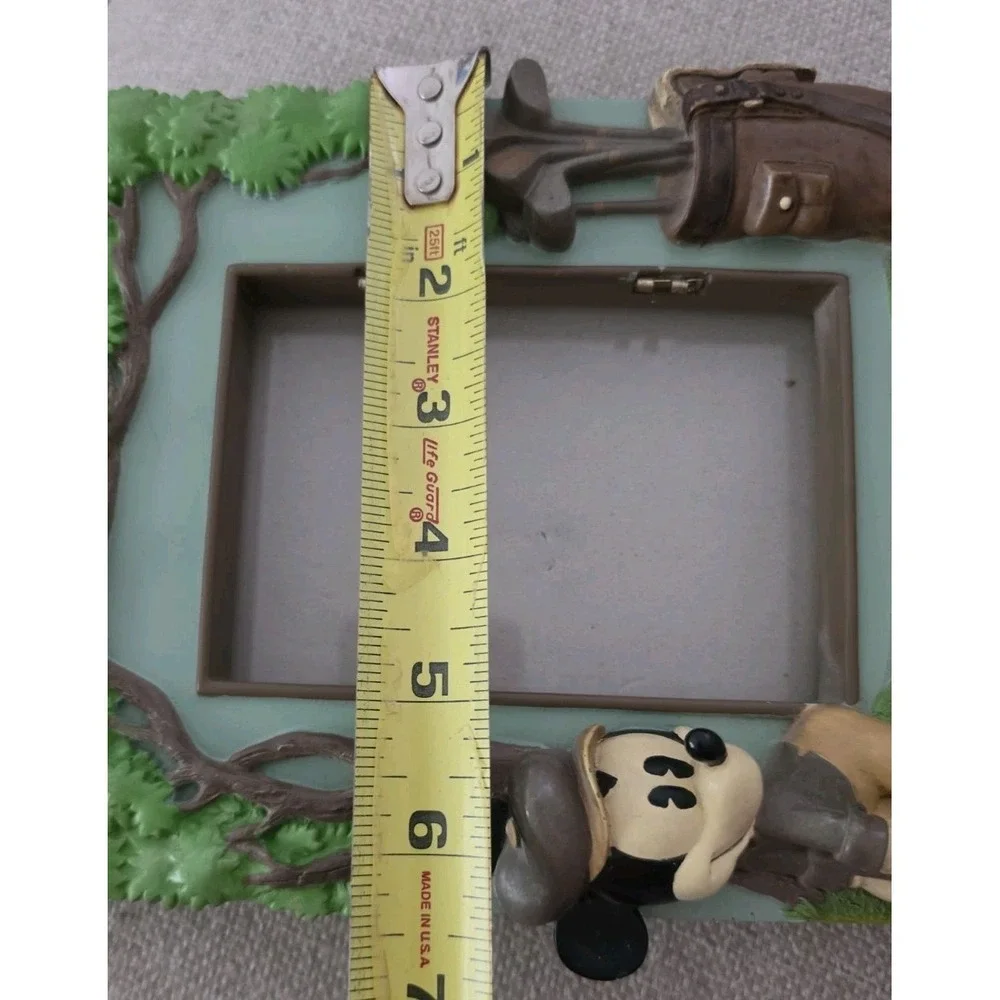 VTG Disney Parks Mickey Mouse All-Century Golf 3D Resin Picture Frame Retro 1930